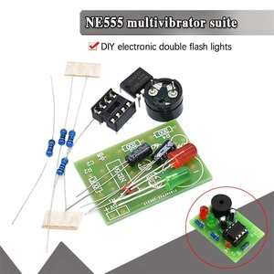 NE555 multivibrator kiti NE555P sabit hal devre çift flaş lamba DIY eğitim Maker öğrenci Lab - Product Image 1