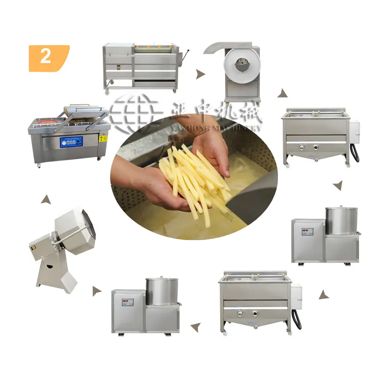 Croustilles frites semi-automatiques faisant la machine/ligne de production de frites surgelées