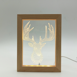 Özel boyut 3D ahşap fotoğraf çerçevesi ile ev dekor için LED ışık-kişiselleştirilmiş akrilik masa lambası-OEM/ODM desteği - Product Image 4