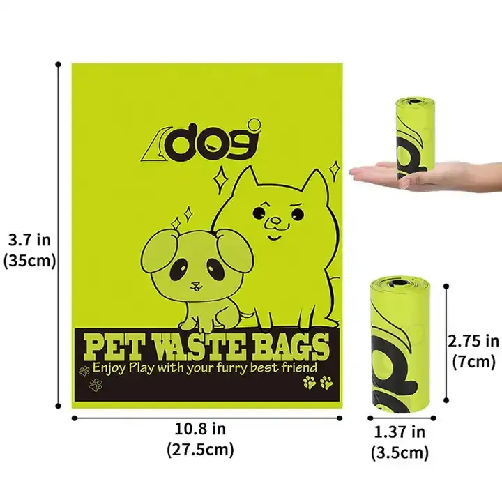 Venda quente Eco-friendly Biodegradável doggy sacos Atacado alta qualidade Pet cocô Sacos