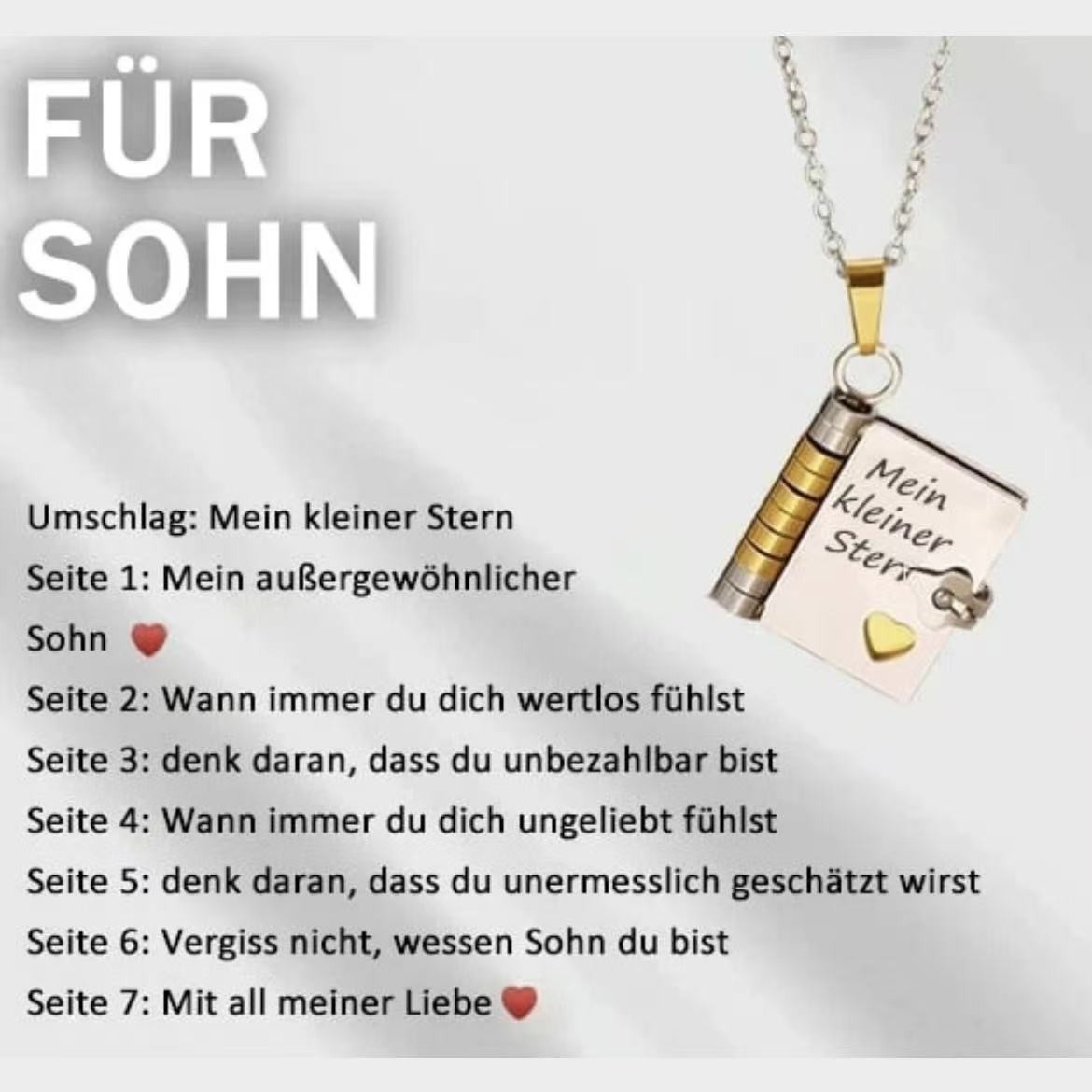 Collana con ciondolo "55 Golden German Son"