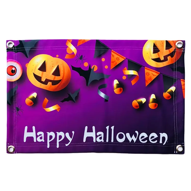 Nhà Máy Bán Buôn Tùy Chỉnh Halloween Trang Trí Ngoài Trời Hạnh Phúc Halloween Props Sân Đăng Banner