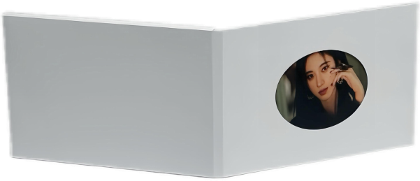 Blanc + Couverture souple avec fenêtre circulaire