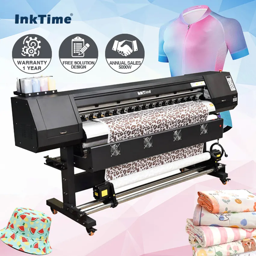 Пожизненная гарантия полиэфирная ткань цифровая текстильная печать 1900 мм цифровая Сублимационная ткань печатная машина принтер