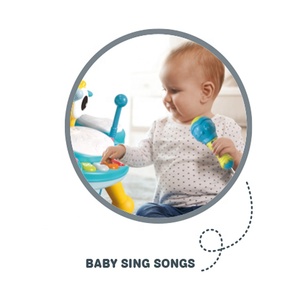 Set mainan musik pendidikan dini bayi, instrumen musik multifungsi mainan Drum Jazz elektronik dengan mikrofon 3 in 1 - Product Image 4