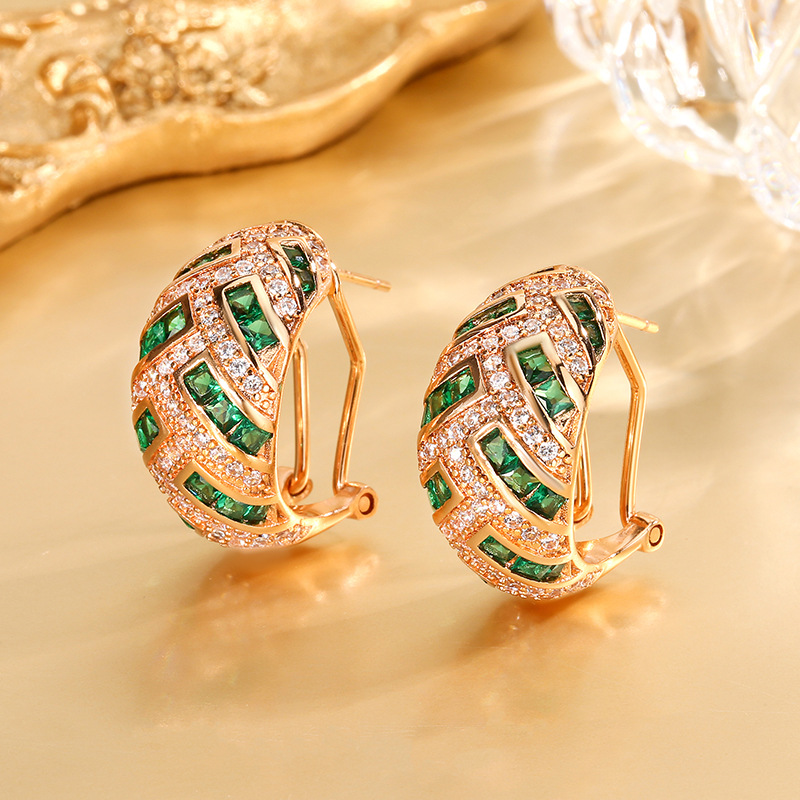 Boucles d'oreilles nano vertes