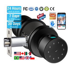 Te'an thông minh vân tay mật khẩu Chốt Cửa Khóa Wifi mạng IP App SDK điện Key Knob đối với Home Brass thép không gỉ sử dụng cửa - Product Image 1