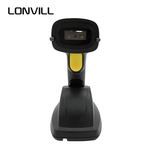 Venta al por mayor 2,4G escáner de código de barras de mano BT QR lector de código inalámbrico 2d escáner de código de barras con soporte - Product Image 2