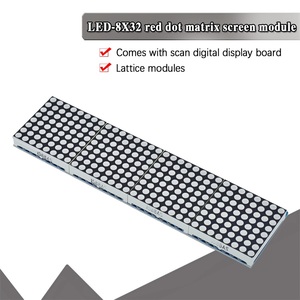 HT1632 Dot Matrix Driver con MCU reticolo-Breakout board LED HT1632C modulo 8x32 rosso Dot-matrix schermo 2.4V-5.5V per controllo MCU - Product Image 1