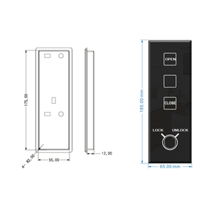 Botón de encendido/apagado, interruptor de salida, liberación de puerta para control de acceso con llaves - Product Image 4