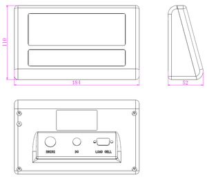 高精度LP7517LCDLEDディスプレイプラスチック製精密トラック計量スケールインジケーター - Product Image 6