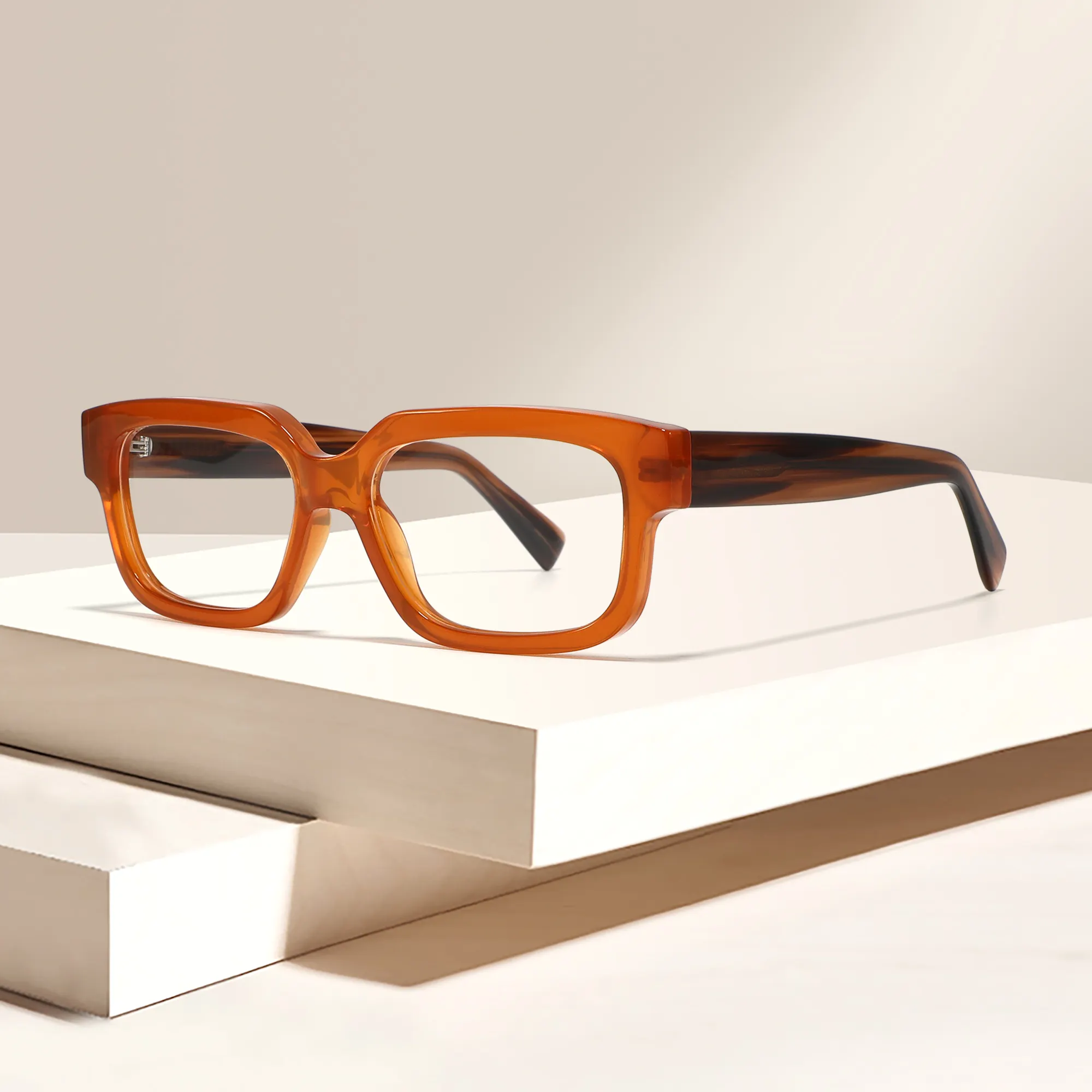 CONCHEN 2024 moda piazza acetato occhiali da vista di alta qualità donna uomo occhiali da vista montatura
