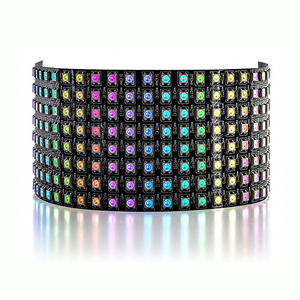 โปรแกรมสีดำ PCB DC 5โวลต์สีเต็มรูปแบบ WS2812 SMD RGB พิกเซลที่มีความยืดหยุ่นหน้าจอ WS2812B นำแสงเมทริกซ์ - Product Image 6