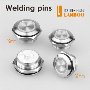 LANBOO 12-22QC 12 16 19 22MM Mini breve tatto impermeabile momentaneo metallo Ultra-sottile interruttore a pulsante con indicatore luminoso a LED - Product Image 2