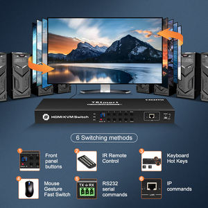 TESmart 8x1 HDMI KVM交换机支持RS232 EDID仿真器热插拔红外USB 2.0集线器端口自动切换4K 30HZ 8端口KVM切换器 - Product Image 3