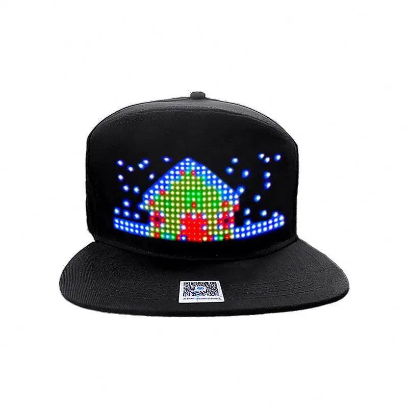 Gorras RGB LED de Hip Hop, Sombreros de Exhibición de Luz de Carga USB, Tendencia de Moda para Fiesta al Aire Libre, Deportes Salvajes Y Ocio Gorro