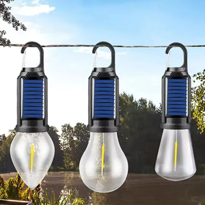 Kanca tipi ile taşınabilir COB ampul LED kamp lambaları-C güneş enerjili açık çadır aydınlatma 3 modu parlaklık - Product Image 2
