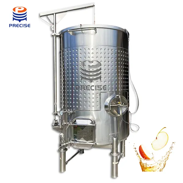 1000L 2000L 5000L macchina per la produzione di aceto di sidro di mele serbatoio di fermentazione con coperchio galleggiante