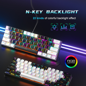 Manufacturer Customs 61 Keys TYPE-C <strong>Mechanical</strong> <strong>Keyboard</strong> with RGB Backlight Klavye Teclado <strong>Mechanical</strong> Gaming <strong>Keyboard</strong> for Desktop - Product Image 2