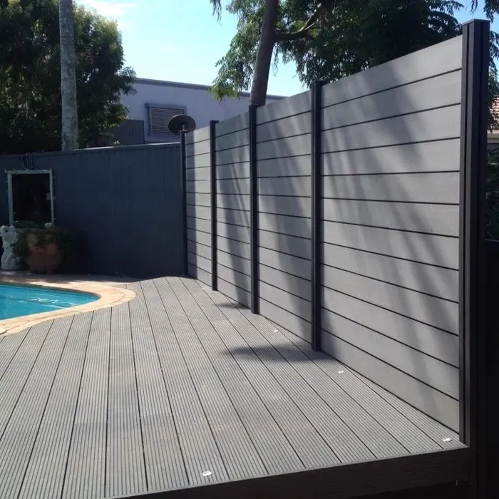 Facilità di installazione in legno composito privacy giardino wpc recinzione meglio di pvc del vinile recinzione