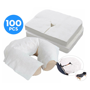 Toalha de massagem não tecida descartável Soft Non-Woven tecido U-Shaped buraco travesseiro toalha para SPA e massagem facial - Product Image 3