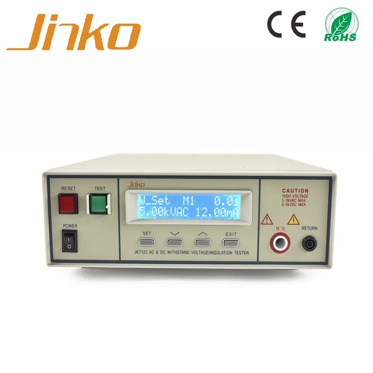 JK7122 AC/DC tester di sicurezza elettrica per tester di sicurezza Hipot per tester di isolamento di tensione