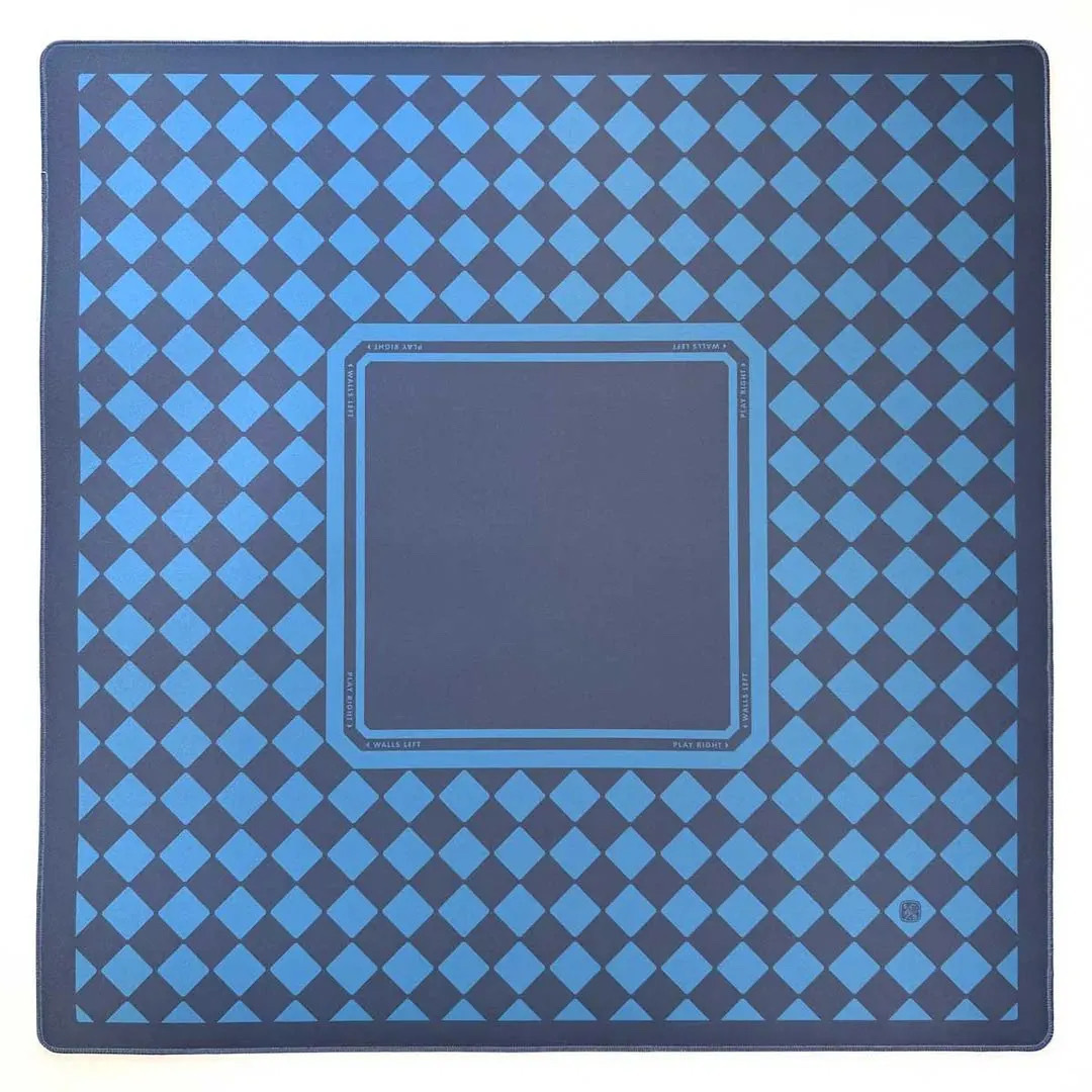 Blue mahjong mat