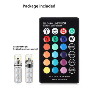 Vcan高品質非常に明るい5050T10車用LED電球DimmabRGBリモコン付きストロボLEDランプ読書灯 - Product Image 4