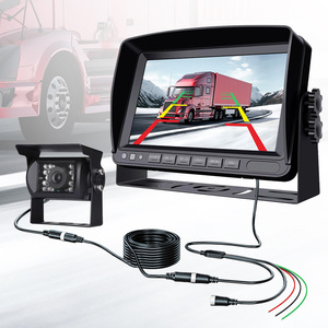 Sistema DE SEGURIDAD DE AYUDA inversa para coche con pantalla LCD de 7 pulgadas con cámara de respaldo 18 IR, Monitor impermeable de 4 pines, Kit de furgoneta para autobús y camión - Product Image 1