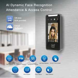 Sistema de asistencia de reconocimiento facial AI21 con IA, NPU rápido, funciones de control de acceso y software gratuito incluido