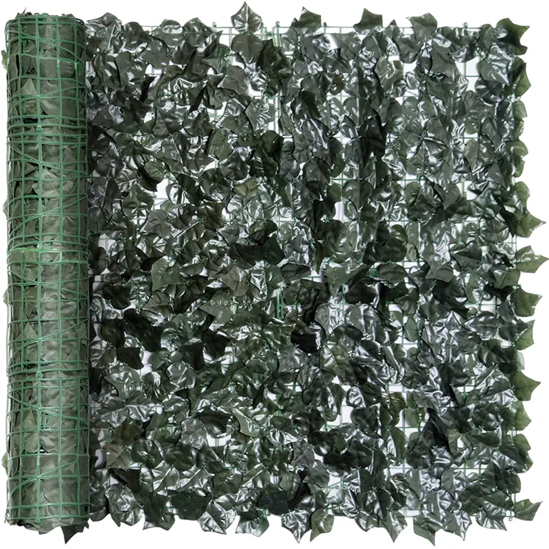 Wholesale Artificial Leaf Fence Hedge Ivy Indoor Outdoor Decoration Cheap Greenery Privacy Screen Garden Fences For Sale