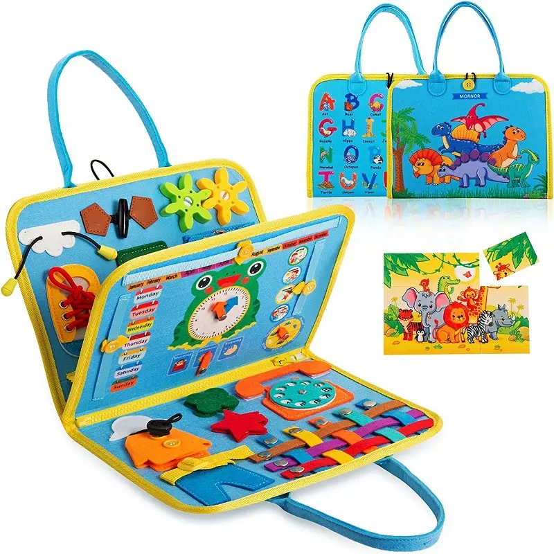 Novos produtos Montessori Toy Sensory Board Busy Book early education Felt kits Pré-escolar Brinquedos Educativos para Criança