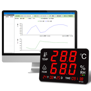 RS485 Salida Modbus Termómetro digital Higrómetro Controlador de temperatura y humedad Sensor Registrador de datos con sonda de metal