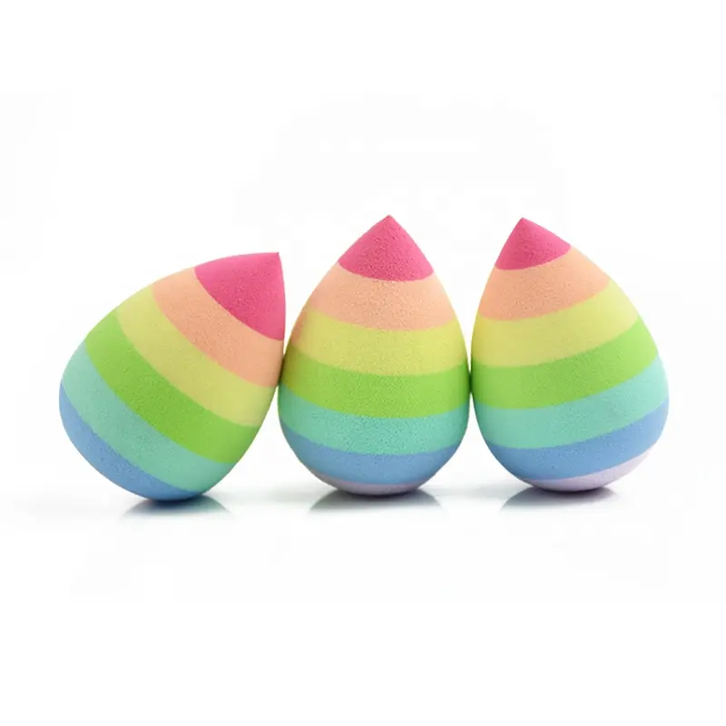  Beautyblend Makeup Sponge Puff Wet And Dry Dual Use blender cosmetics applying tool rainbow color powder puff free sample