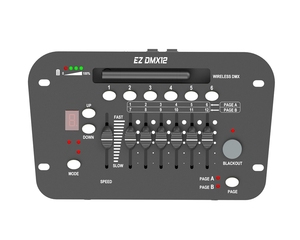 12CH мини Dmx 512 контроллер с батарейным питанием 2,4 ГГц беспроводной Dmx пульт освещения СИД сценическое освещение контроллер