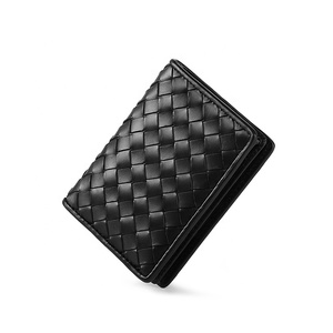 宇博皮革定制编织设计牛皮钱包真皮信用卡夹钱包商务钱包 - Product Image 6