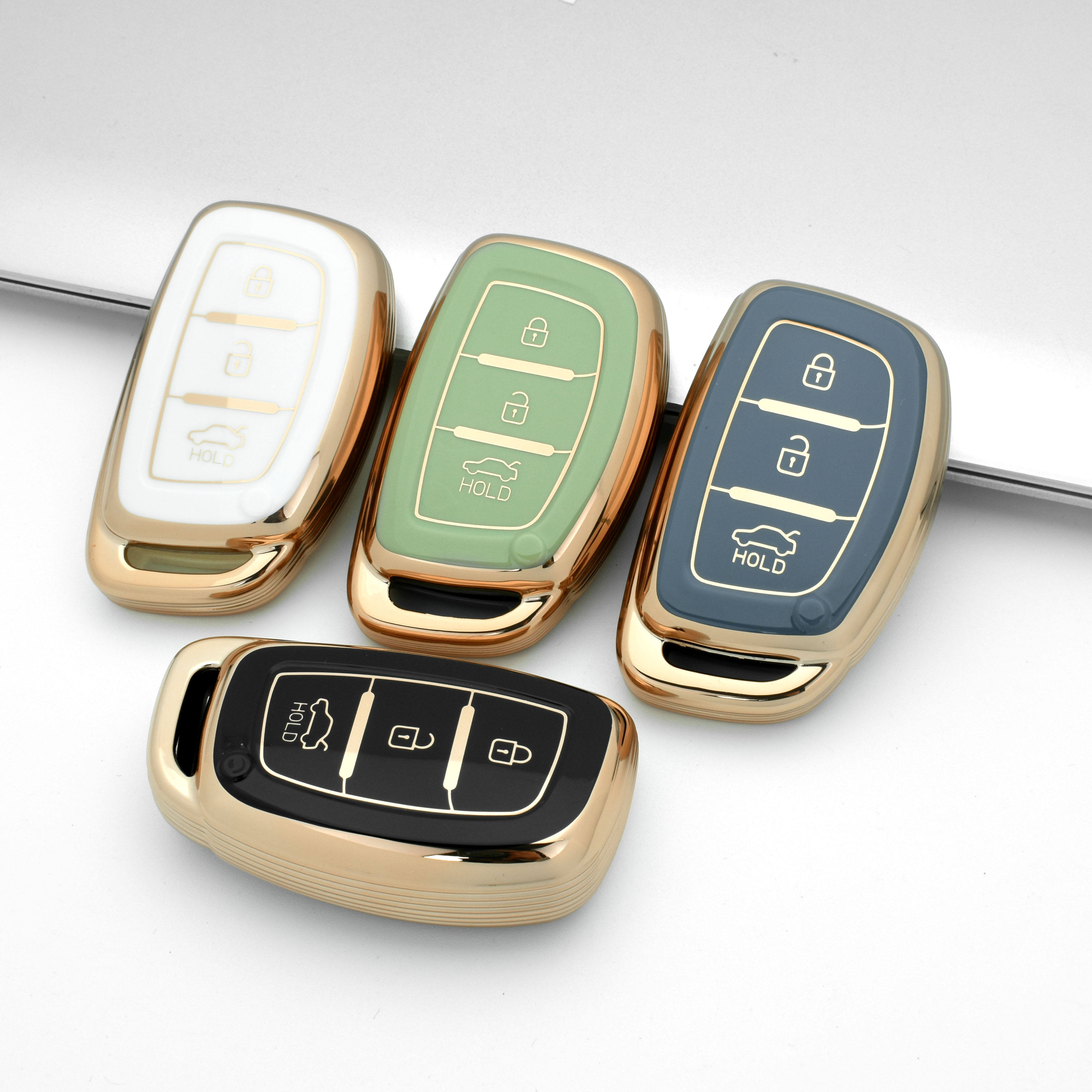 black white gray green