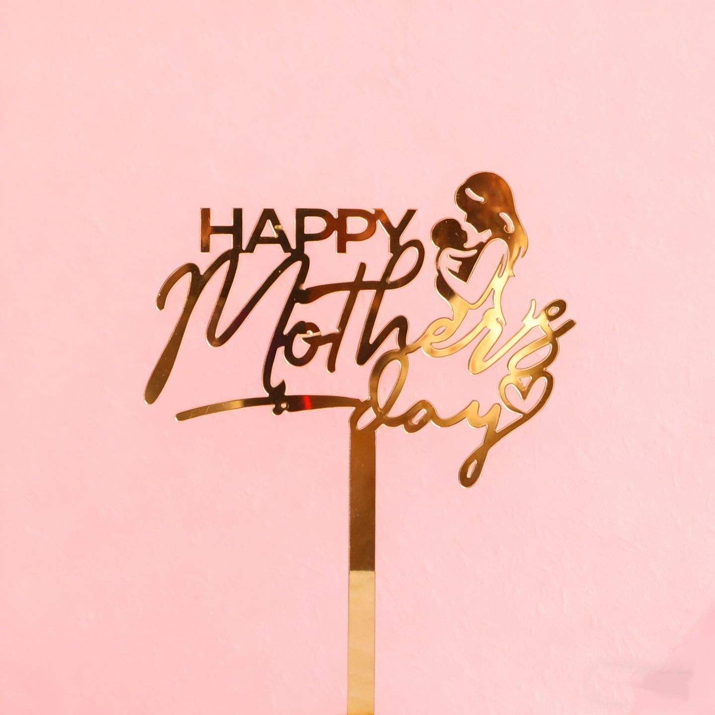 Acrylique 13 mm - Largeur 9 cm - Joyeuse Fête des Mères Or