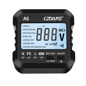 Max Load 250V/13A Digital Socket Outlet Plug <strong>Tester</strong> Meter Detector Analyzer with RCD Test for 7 <strong>Types</strong> Wiring Conditions Test - Product Image 1