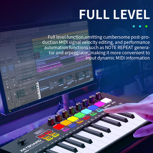 Piano de música portátil, sintetizador Midi, 25 teclas, USB, órgano eléctrico, controlador de teclado MIDI, teclado controlador colorido - Product Image 4