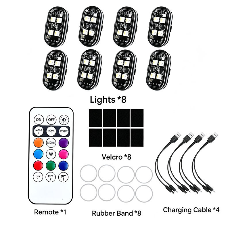 8 lamp 1 remote control (Bagged)