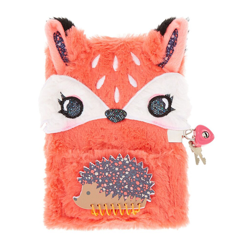 Seaygift, fábrica de China, venta al por mayor, económico, kawaii, diario de felpa, diario de viaje, cuaderno mullido con cerradura - Product Image 4