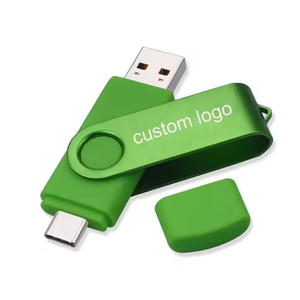 แฟลชไดรฟ์ USB 2in1 128GB 64GB 32GB ความเร็วสูง16GB 8GB 4G แฟลชไดรฟ์หมุนได้แบบกำหนดเอง - Product Image 1
