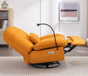 2025 Comfortable Sofa Reading Chairs Pet Friendly Microfiber Fabrics Power Glider Recliner with Type-<strong>C</strong> Ports and <strong>a</strong> Phone Holder - Product Image 3