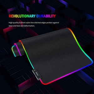 Large RGB Gaming <strong>Mouse</strong> Pad -15 Light Modes Touch <strong>Control</strong> Extended Soft <strong>Computer</strong> <strong>Keyboard</strong> Mat Non-Slip Rubber Base for Gamer - Product Image 3