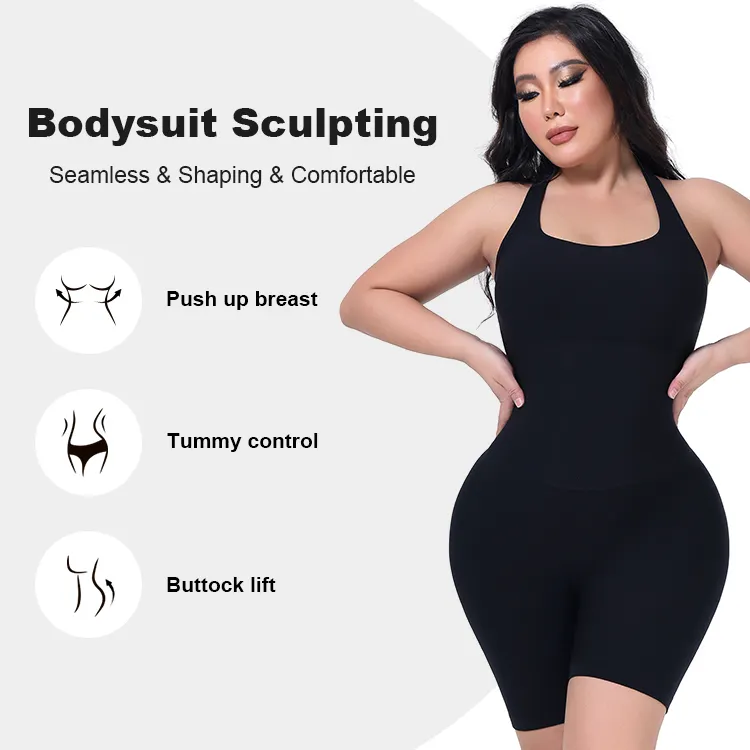 Kadınlar için YIYUN yeni varış Bodysuit karın kontrol Shapewear dikişsiz heykel tanga vücut şekillendirici Tank Top