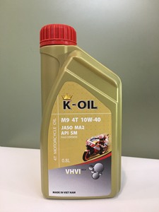 K-OIL 4AT M9 motor yağı JASO MA2 API SM 10W40 OEM mevcut korozyon koruma tam sentetik yağ ucuz fiyat vietnam'da yapılan - Product Image 2