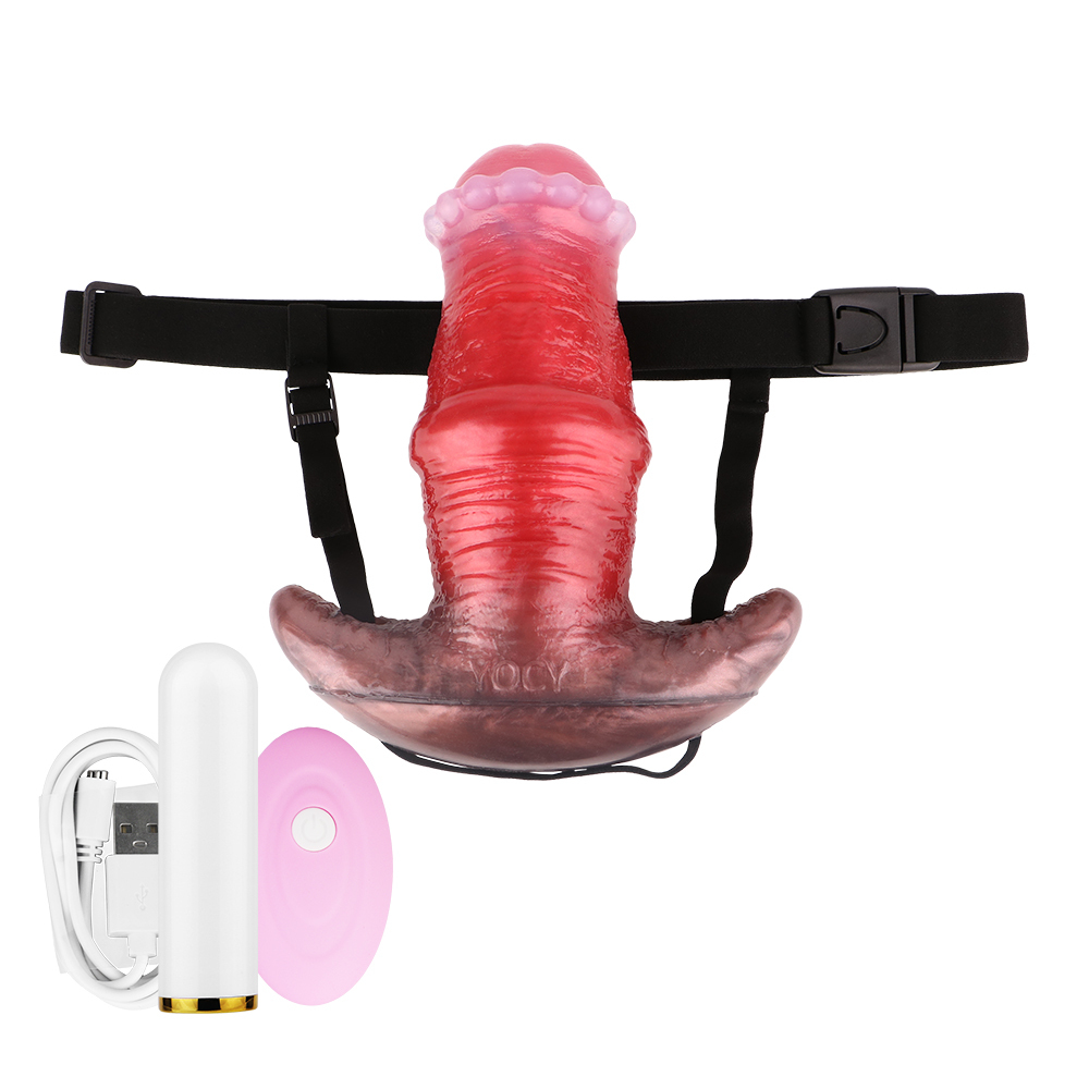 Plug anal avec harnais YC-2178 TD-T + vibration, couleurs assorties