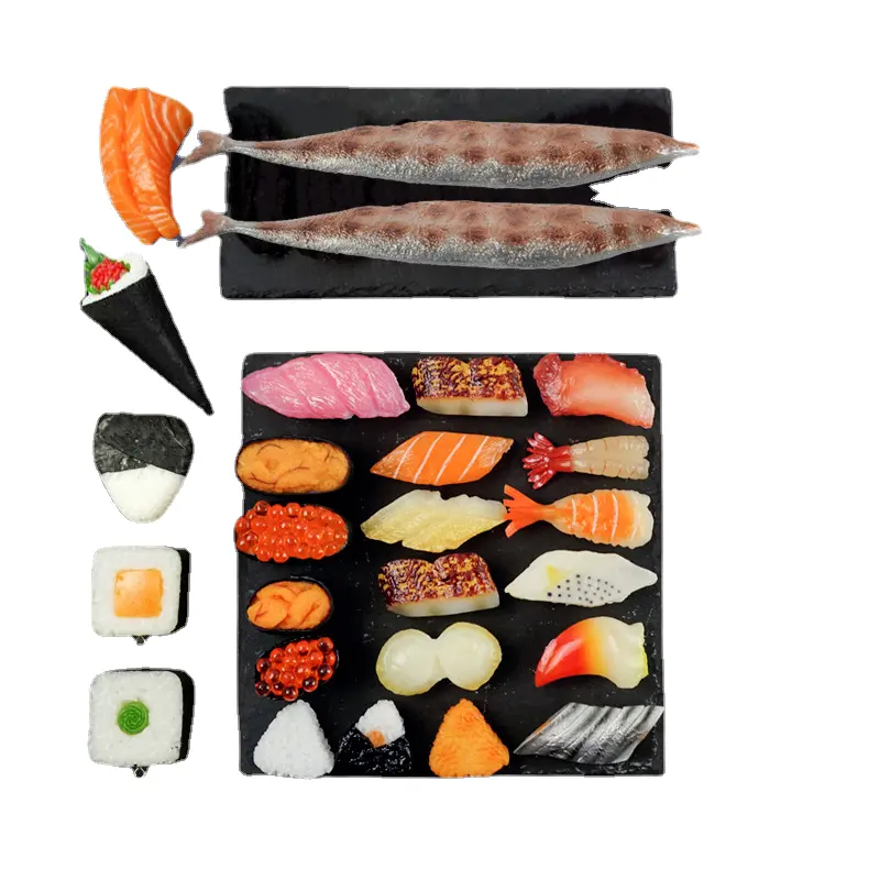 HY wangdun grande simulation japonais saumon poisson oeuf sushi boule de riz modèle alimentaire accessoires de tir jouer décoration wholesaleminiatur