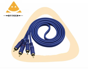Cable de audio RCA a RCA AV Cable de audio de conector macho a macho para TV, coche, ordenador, DVD,multimedia,etc. Cable de audio 2rca - Product Image 1